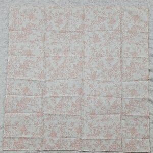 Lemlem Pink and White Paisley Floral Bandana Scarf for body or purse 22.5"